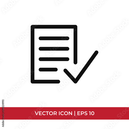 Check list vector icon in modern design style for web site and mobile app