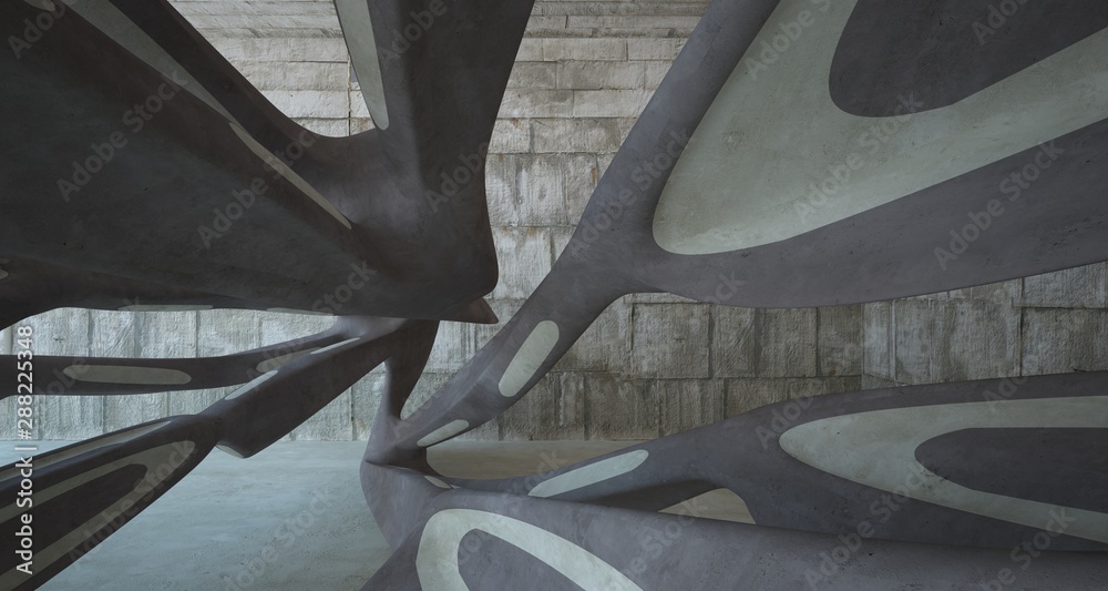 Empty dark abstract brown concrete room smooth interior. Architectural background. 3D illustration and rendering Empty dark abstract brown concrete room smooth interior. Architectural background. 3D illustration and rendering