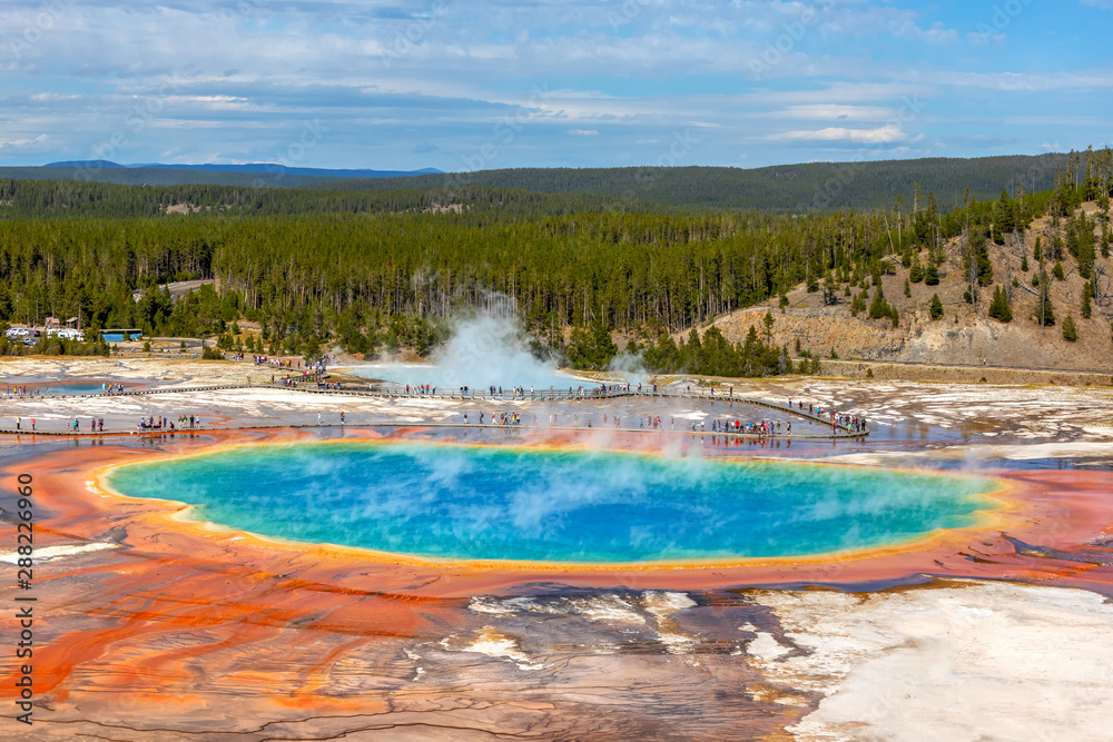 Grand Prismatic Spring in Yellowstone National Park, Wyoming, USA