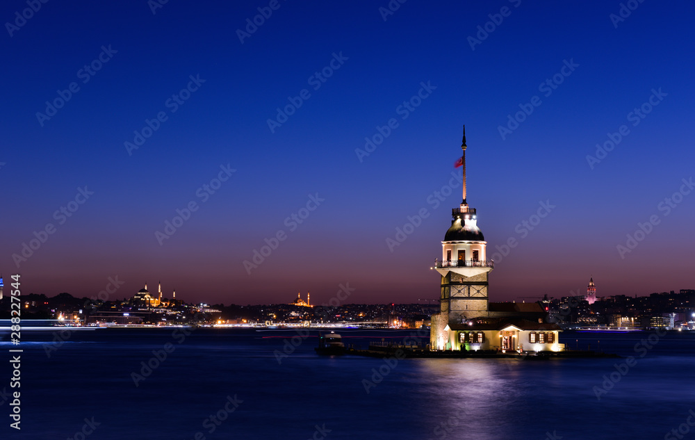 Maiden's Tower in Istanbul, Turkey (KIZ KULESI - USKUDAR)