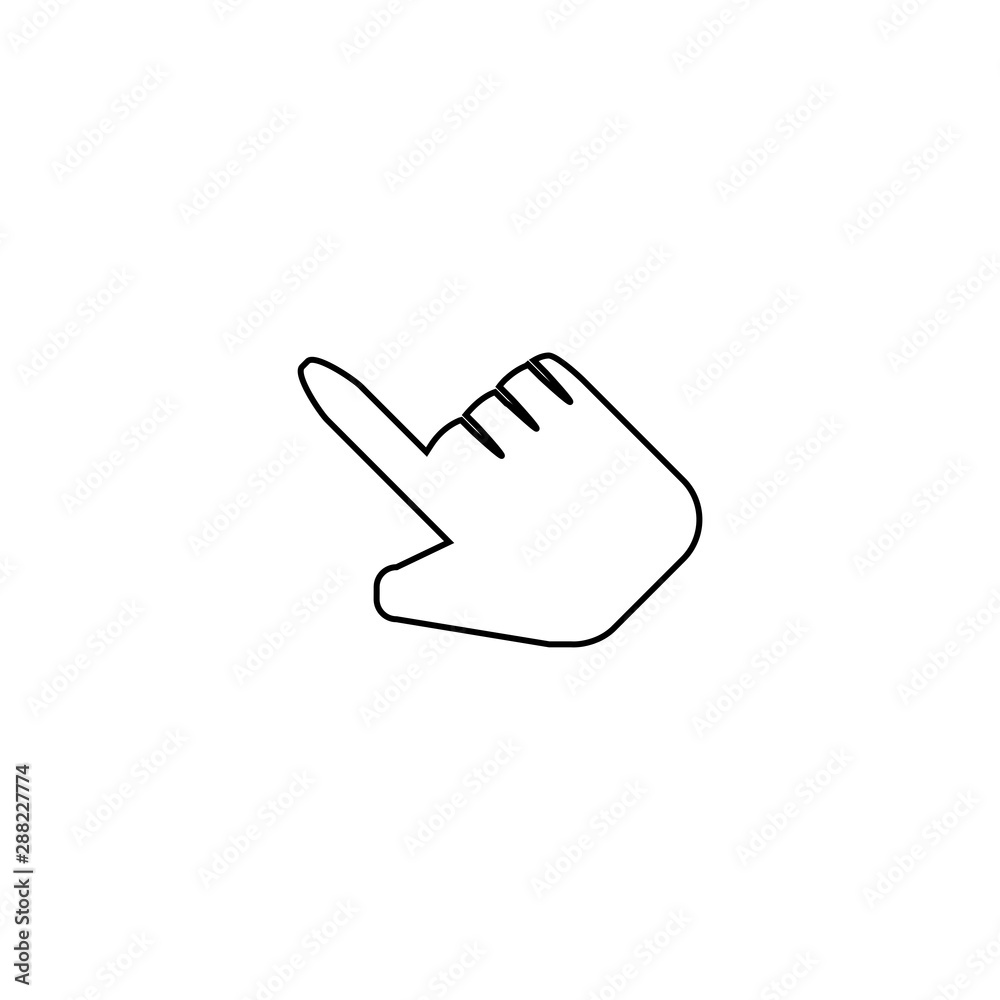 Click hand icon. Pointer symbol Click hand icon. Pointer symbol