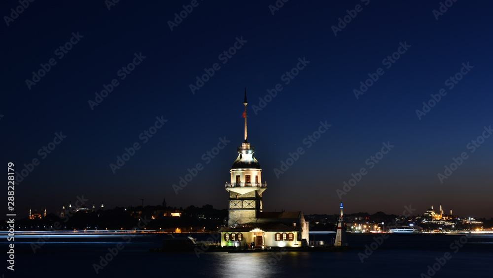 Maiden's Tower in Istanbul, Turkey (KIZ KULESI - USKUDAR)