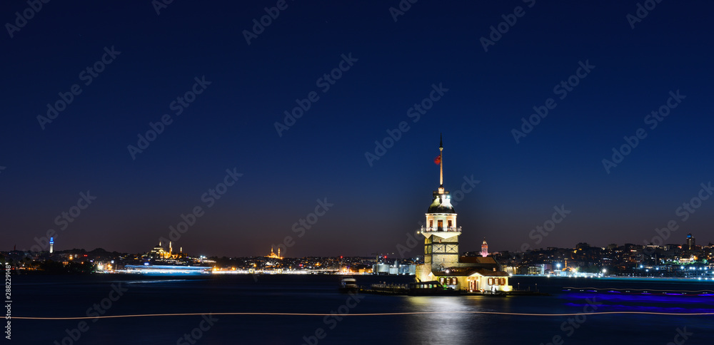 Maiden's Tower in Istanbul, Turkey (KIZ KULESI - USKUDAR)