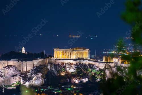 Acropolis (Athens, Greece) by night