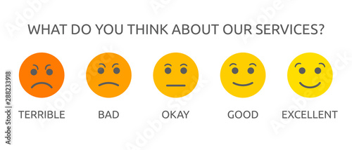 Customer service satisfaction and review concept