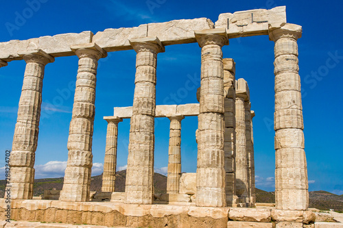 Temple of Poseidon on the Cape Sounio, Greece photo