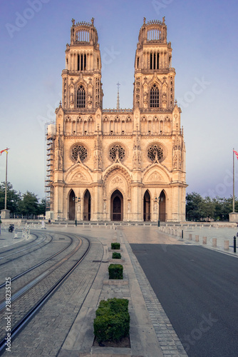 Orleans Cathedral, France. Church of the Holy Cross, of Catholic worship under the advocacy of the Holy Cross of Orleans.