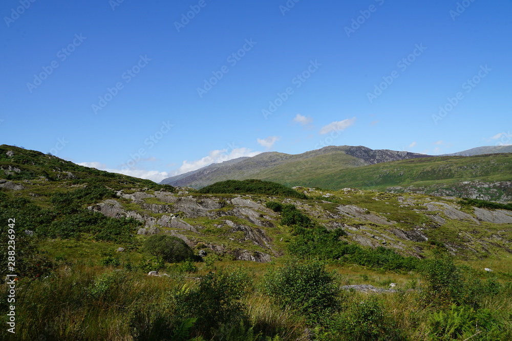 Brilliant Blue Sky and Mountains in North Wales United Kingdom