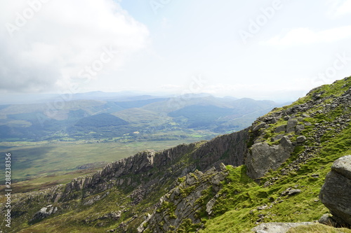 High Mountain Range with Brilliant Blue Sky and Clouds - Wales UK © Michael