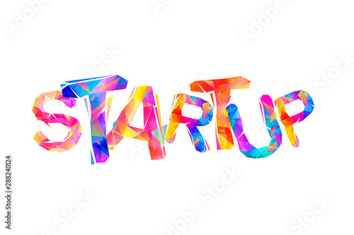 Startup. Word of triangular letters