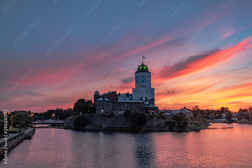 Swedish medieval fortress and Saint Olav tower of 13th century. Now is in Russia near the Finland borders.