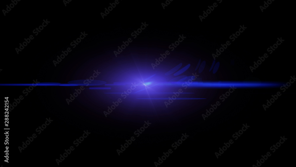 Light Digital Lens Flare Virtual Realistic Illustration Background. Abstract Natural Effect Lighting Ray Colorful Bright And Shine In Space.