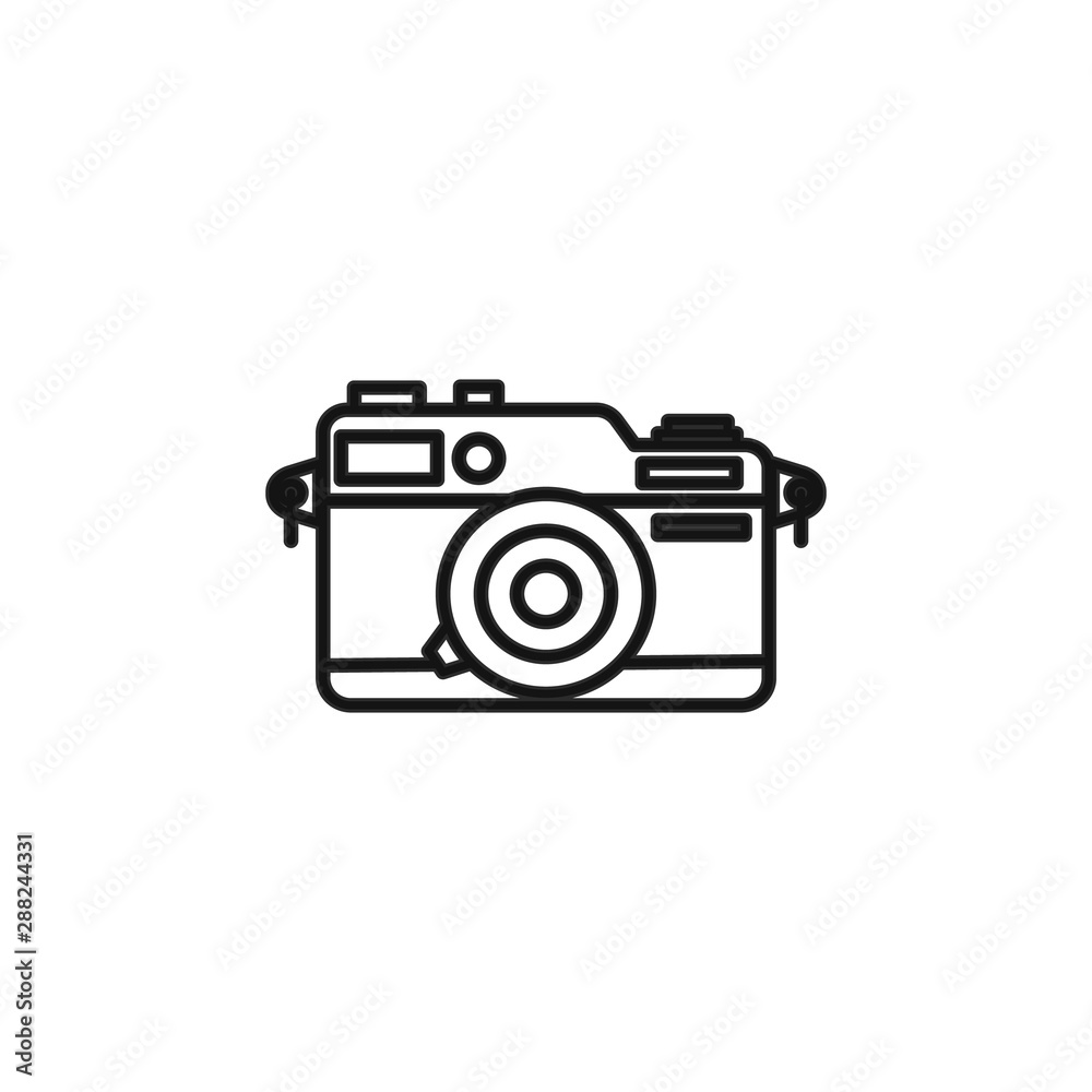 photographic cameraline icon. Elements of life style illustration icons. Signs, symbols can be used for web, logo, mobile app, UI, UX