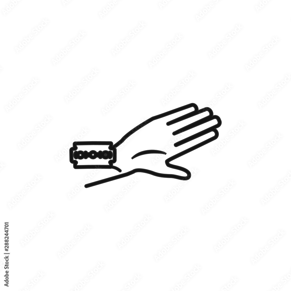 Razor Blade with Handline icon. Elements of life style illustration icons. Signs, symbols can be used for web, logo, mobile app, UI, UX Razor Blade with Handline icon. Elements of life style illustration icons. Signs, symbols can be used for web, logo, mobile app, UI, UX