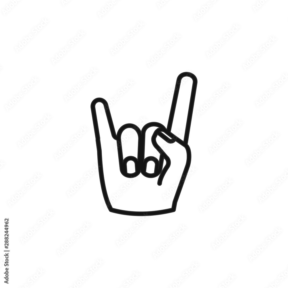 Rock and roll handline icon. Elements of life style illustration icons. Signs, symbols can be used for web, logo, mobile app, UI, UX Rock and roll handline icon. Elements of life style illustration icons. Signs, symbols can be used for web, logo, mobile app, UI, UX