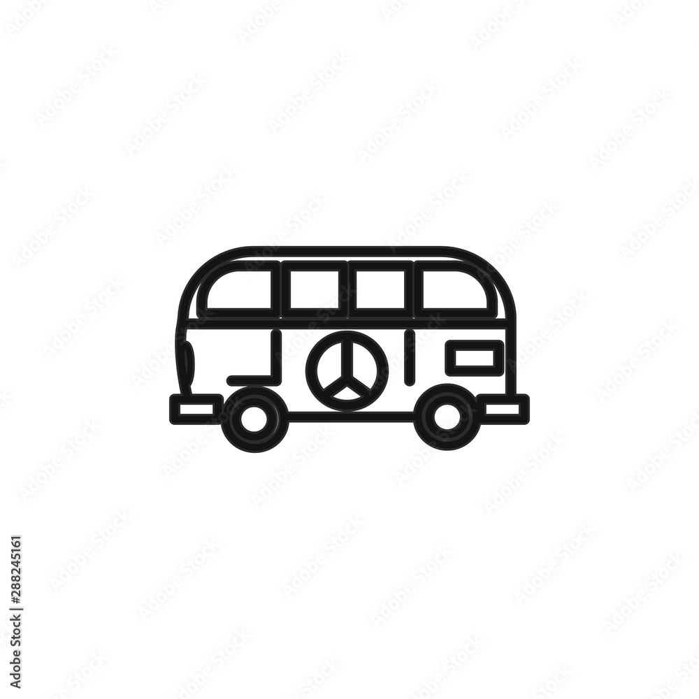 van style hippieline icon. Elements of life style illustration icons. Signs, symbols can be used for web, logo, mobile app, UI, UX van style hippieline icon. Elements of life style illustration icons. Signs, symbols can be used for web, logo, mobile app, UI, UX