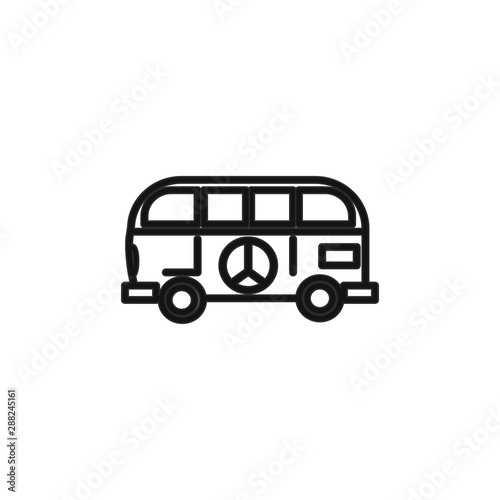 van style hippieline icon. Elements of life style illustration icons. Signs, symbols can be used for web, logo, mobile app, UI, UX