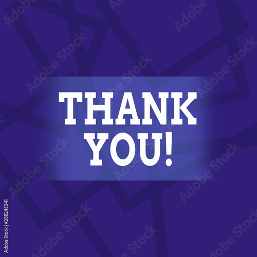Conceptual hand writing showing Thank You. Concept meaning polite expression used when acknowledging gift service compliment Geometric Outlined Shape in Violet Monochrome Abstract Pattern