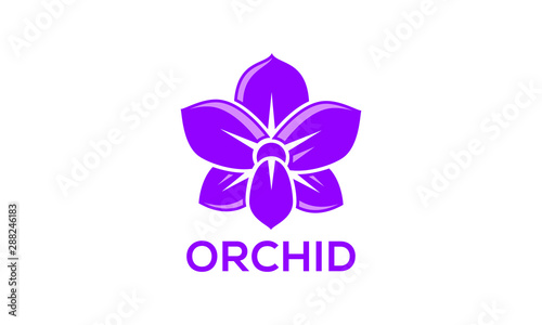 Orchid vector flower isolated on white background, orchid logo vector, Orchid Flower logo design, orchid flower, Orchid Vector Logo