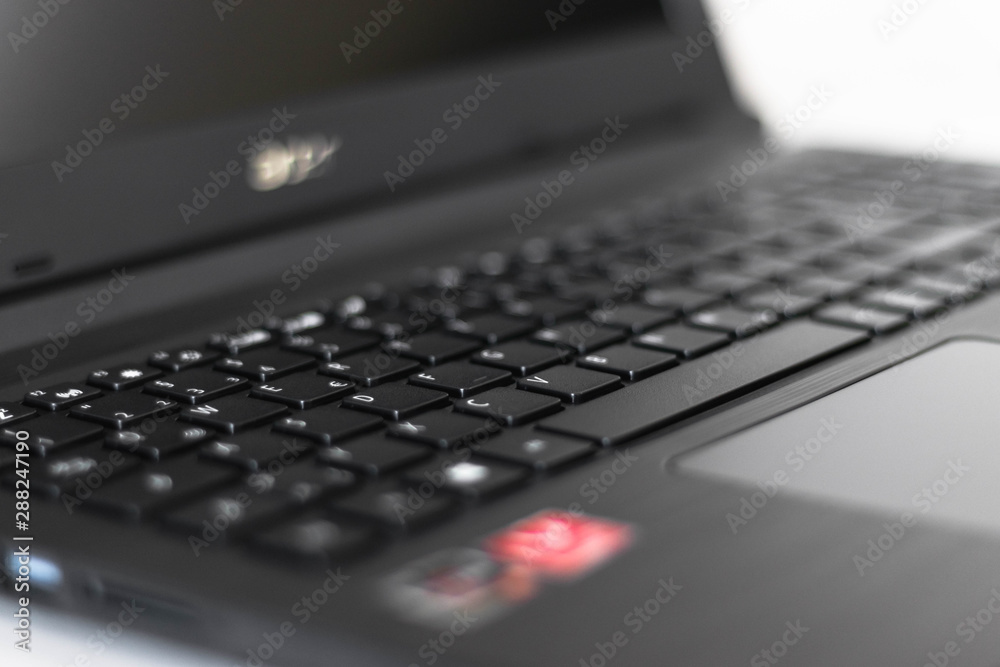 Close up of a laptop/notebook keyboard