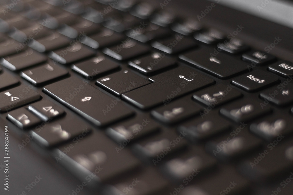 Close up of a laptop/notebook keyboard