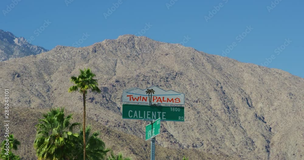 Twin Palms signage in Palm Springs, California Twin Palms signage in Palm Springs, California