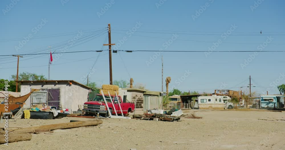 Bombay Beach on the shore of Salton Sea, California Bombay Beach on the shore of Salton Sea, California