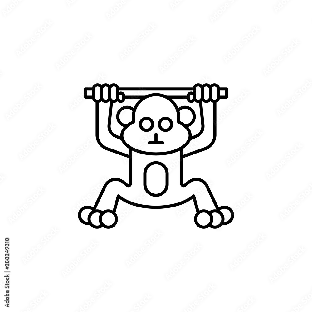 monkey line icon. Element of jungle for mobile concept and web apps illustration monkey line icon. Element of jungle for mobile concept and web apps illustration
