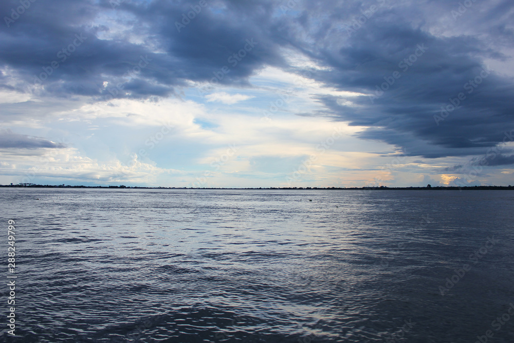 Fototapeta premium Amazon river with storm clouds