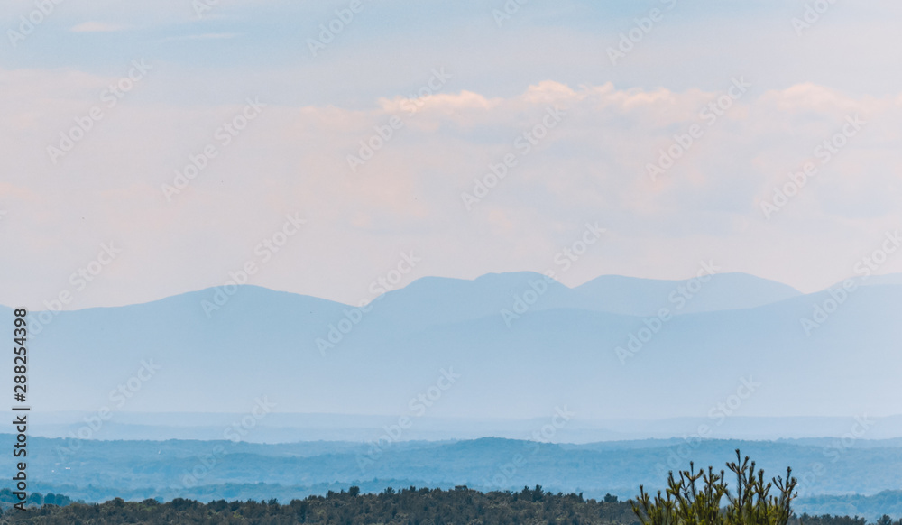 Landscape with Fog and Mountains