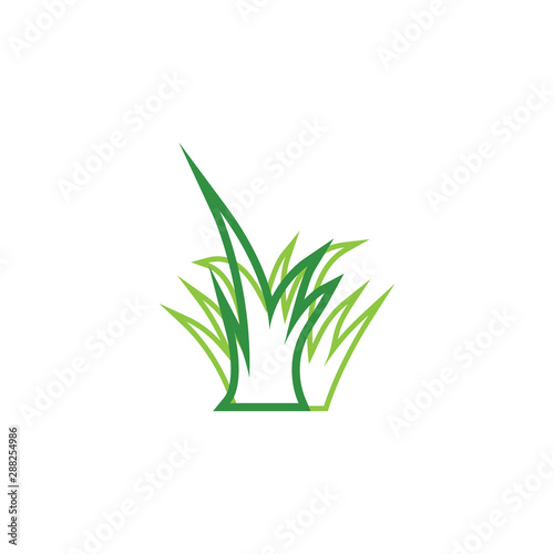 Green grass graphic design template vector isolated