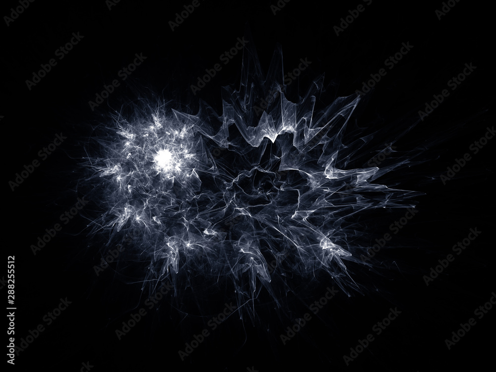 Naklejka premium surreal futuristic digital 3d design art abstract background fractal illustration for meditation and decoration wallpaper