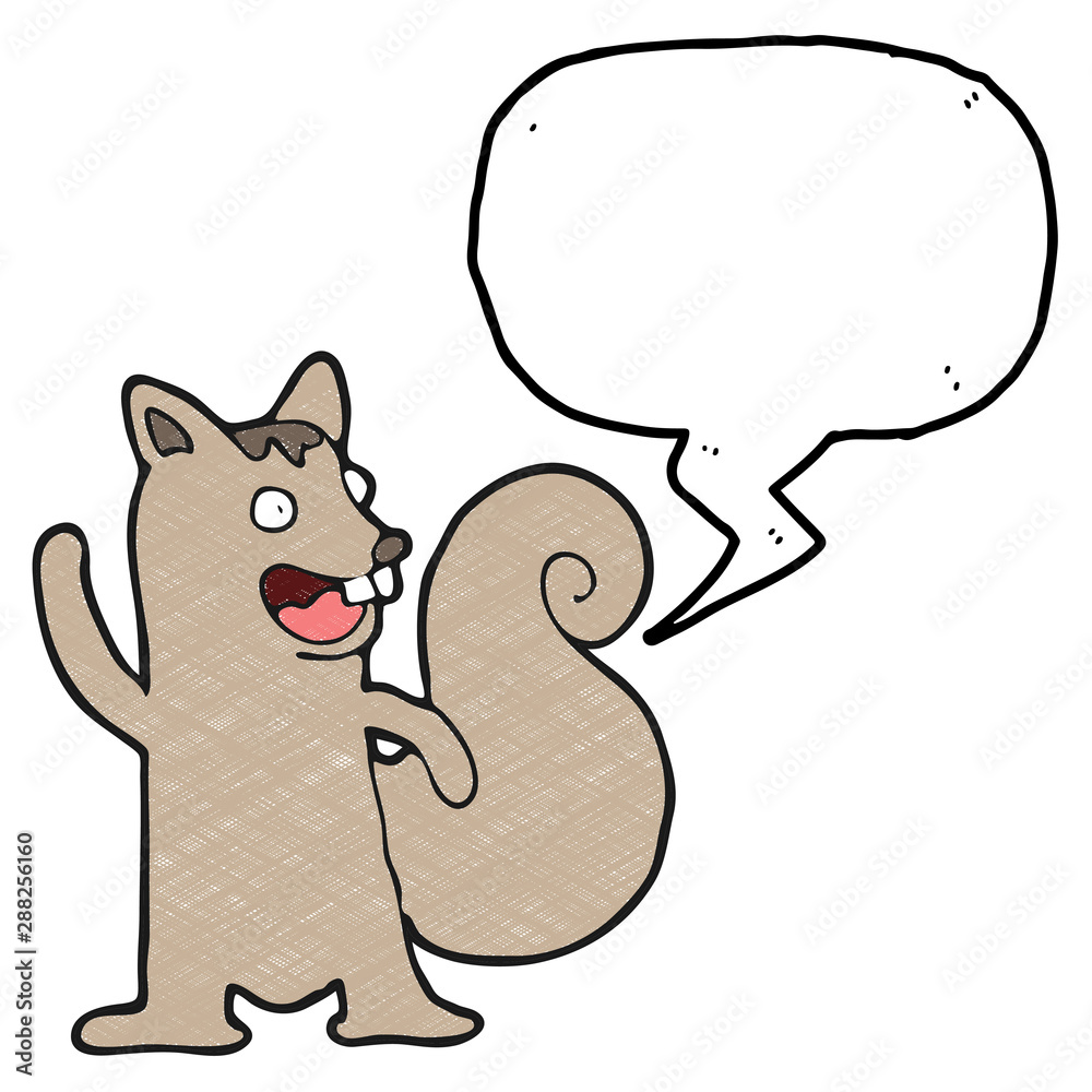 digitally drawn illustration squirrels and speech bubbles design. hand drawing texture style digitally drawn illustration squirrels and speech bubbles design. hand drawing texture style