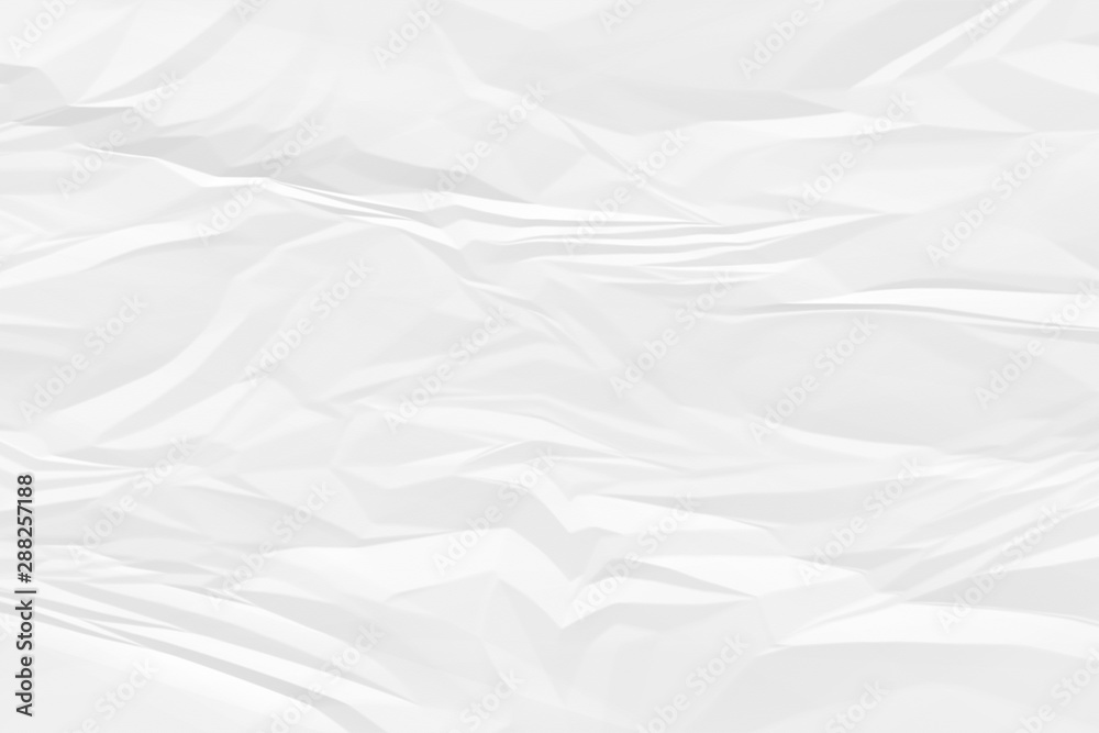 crumpled white paper background close up