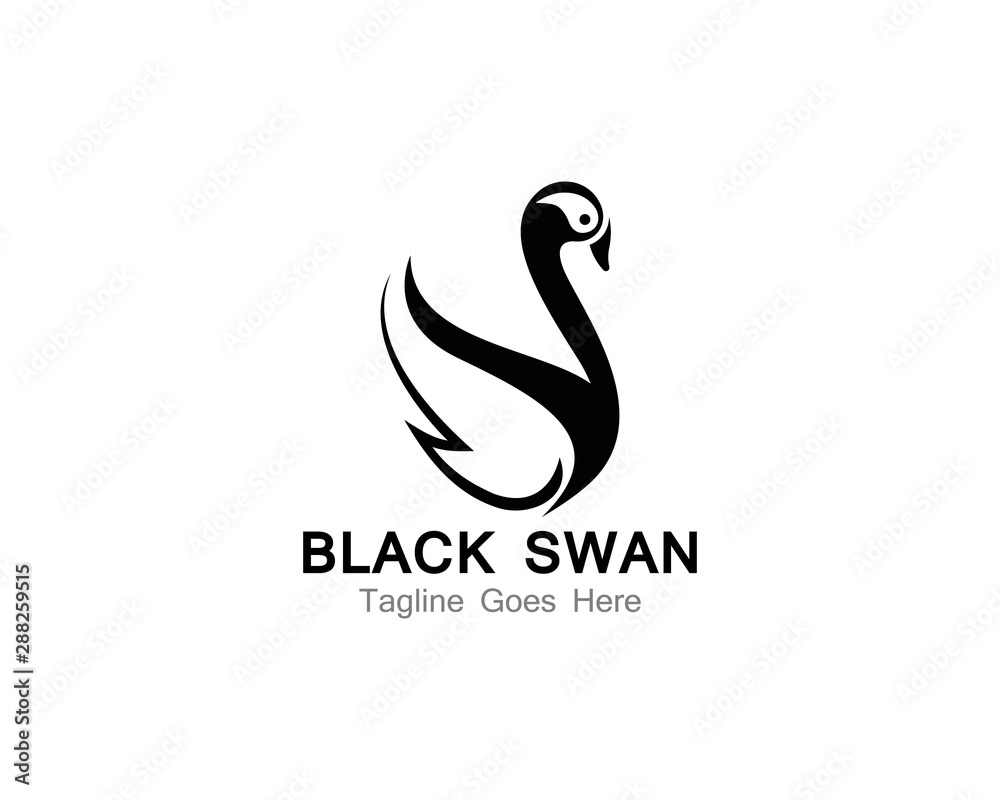 Swan logo Template vector illustration design Swan logo Template vector illustration design