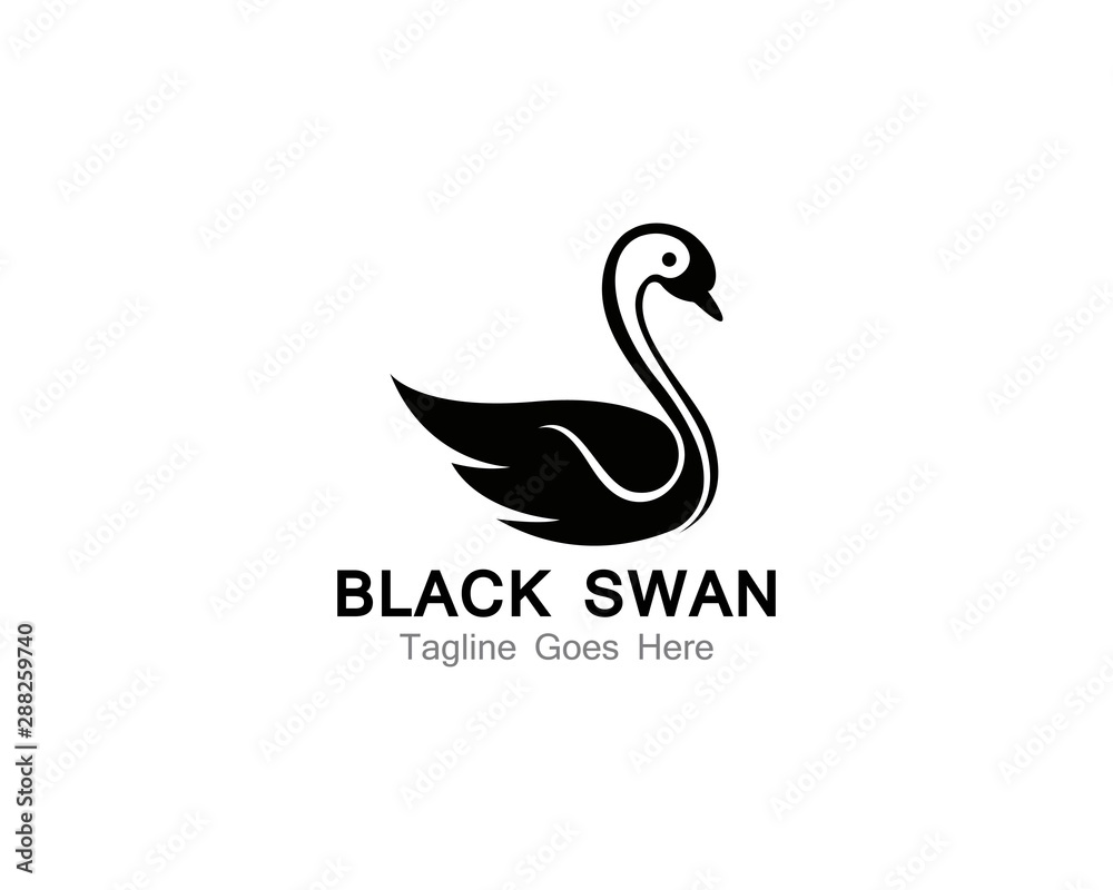 Swan logo Template vector illustration design Swan logo Template vector illustration design