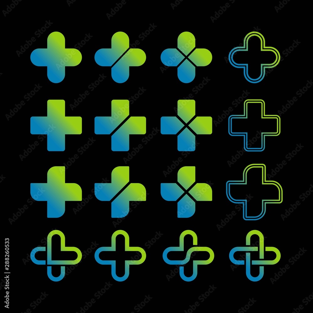 Fototapeta premium Medical Icon Set, vector logo