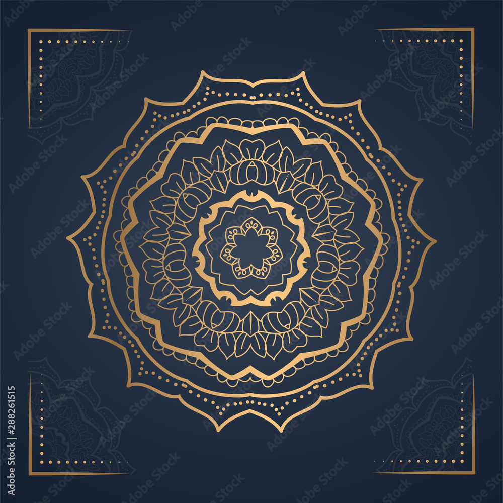 Luxury ornament mandala background for book cover, wedding invitation