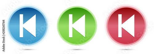 Free Download Previous track icon glass round buttons set illustration - GFXLoad
