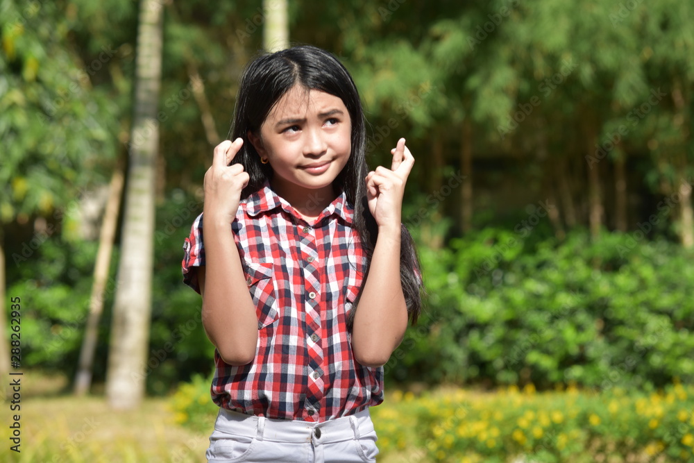 A Lucky Cute Diverse Girl Preteen