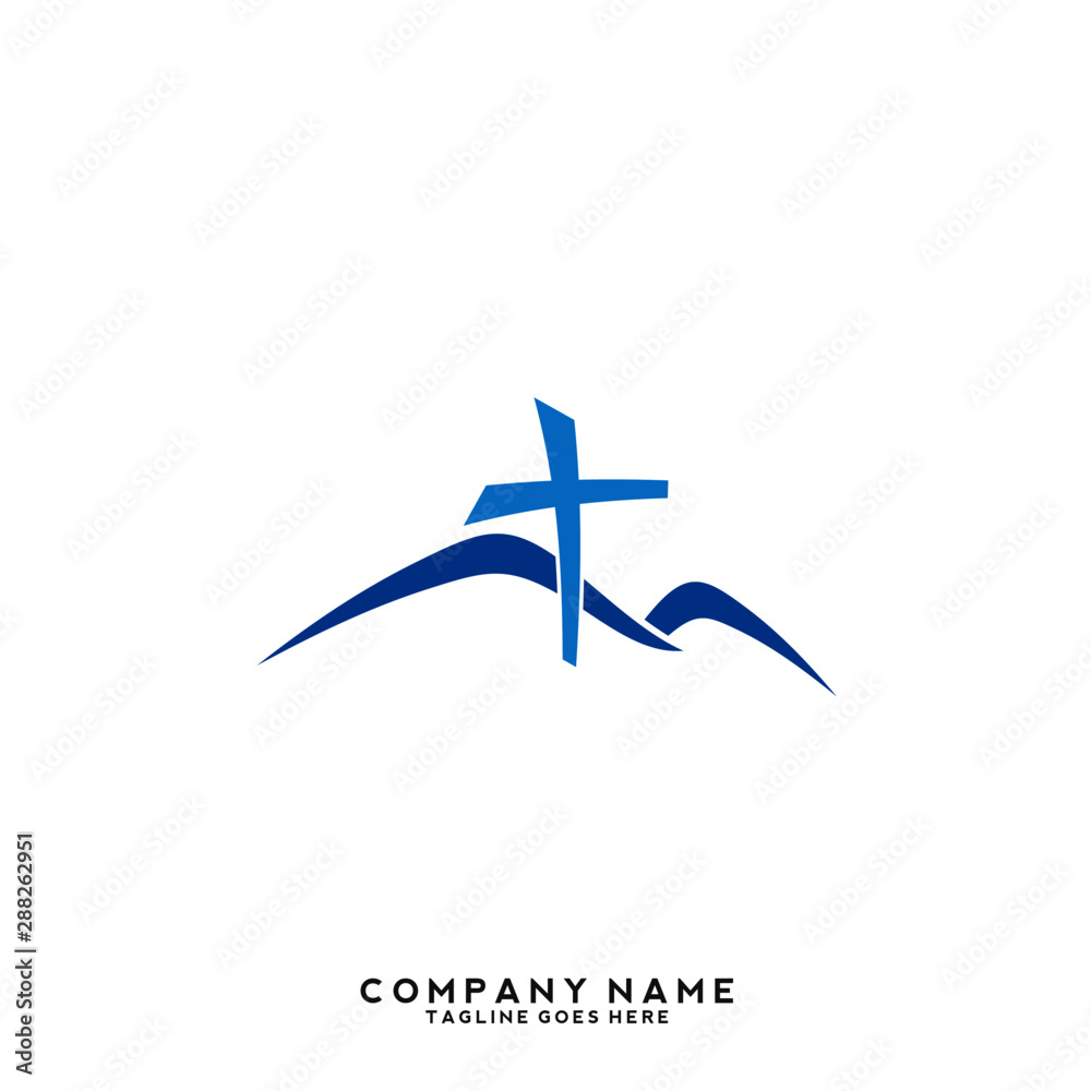 Fototapeta premium Church vector logo symbol graphic abstract template