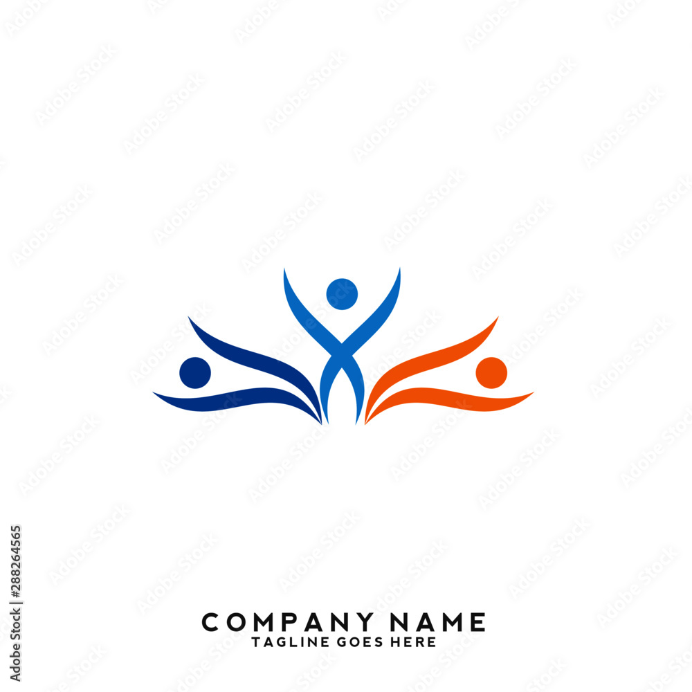 Creative people logo design template Creative people logo design template