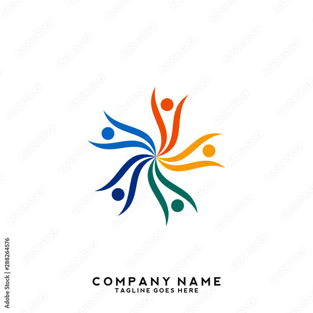 Creative people logo design template Creative people logo design template