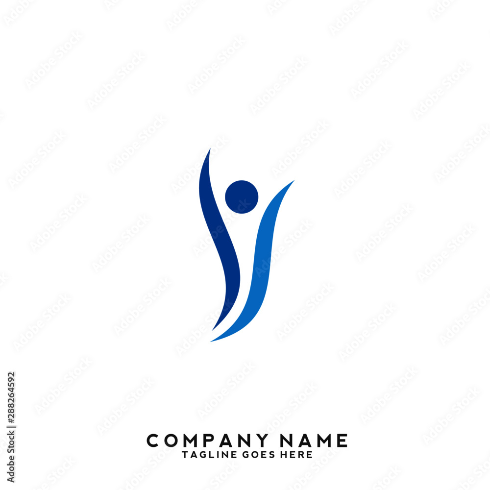 Creative people logo design template