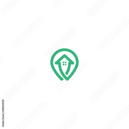 Free Download Combination of home and locations pin logo design vectors unique V.2 - GFXLoad