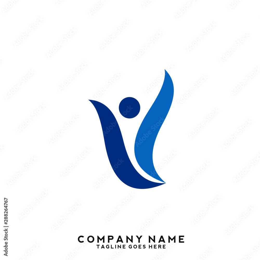 Creative people logo design template Creative people logo design template