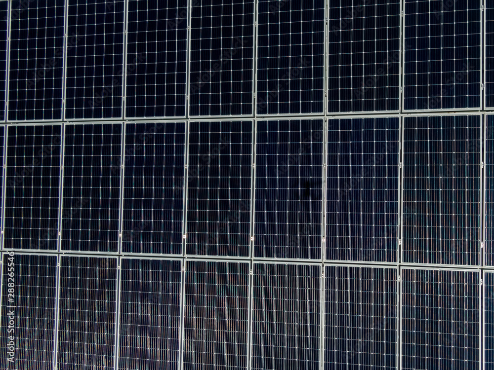 Aerial View of the solar panels Aerial View of the solar panels