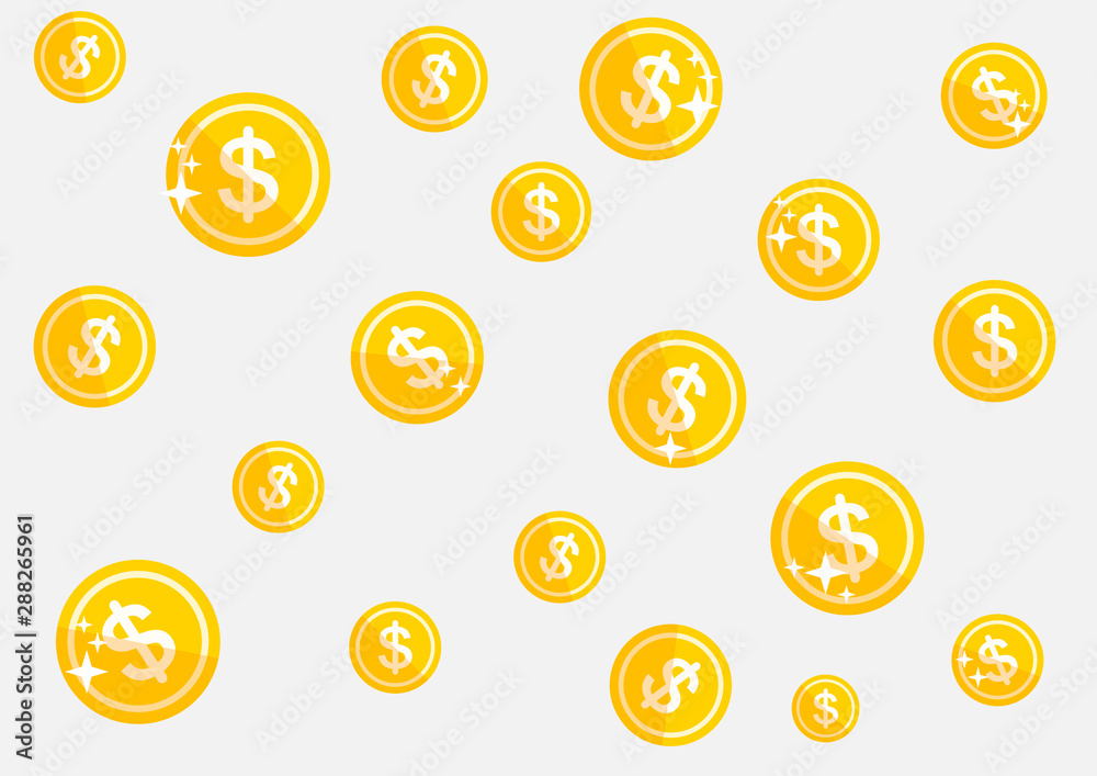 Coins money vector illustration. on white background. Coins money vector illustration. on white background.