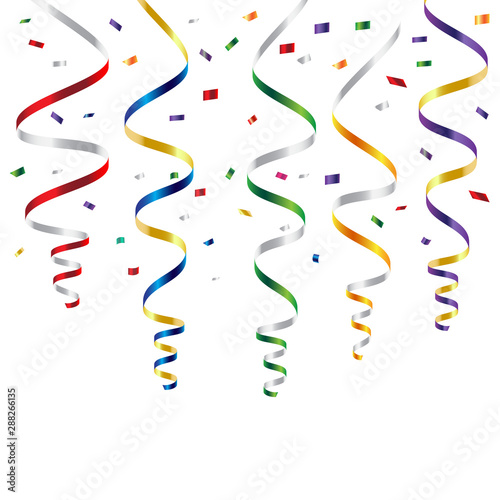 party streamer ribbon. celebration 