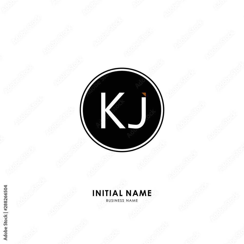 K J KJ Initial logo letter with minimalist concept. Vector with scandinavian style logo. K J KJ Initial logo letter with minimalist concept. Vector with scandinavian style logo.